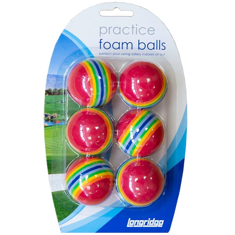 Longridge Multi-Coloured Foam Balls - 6 Pack