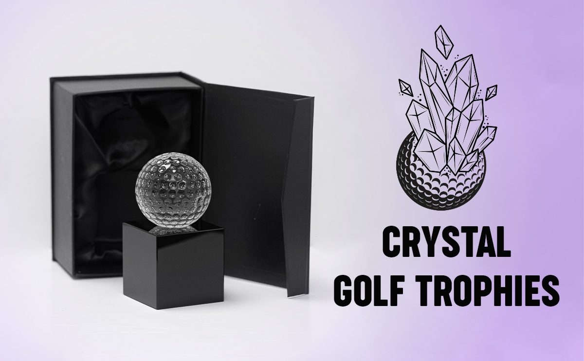 Crystal Golf Ball Trophy 