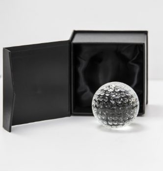 Crystal Golf Ball Paper Weight Trophy 
