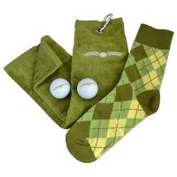 Golfer Towel, Socks & Balls Set