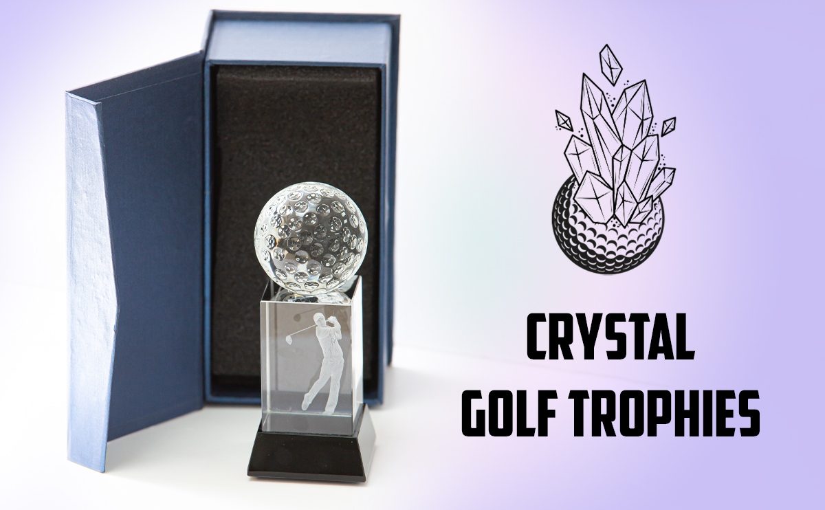 Crystal Golf Trophies Stirling 3D Driver - 125mm