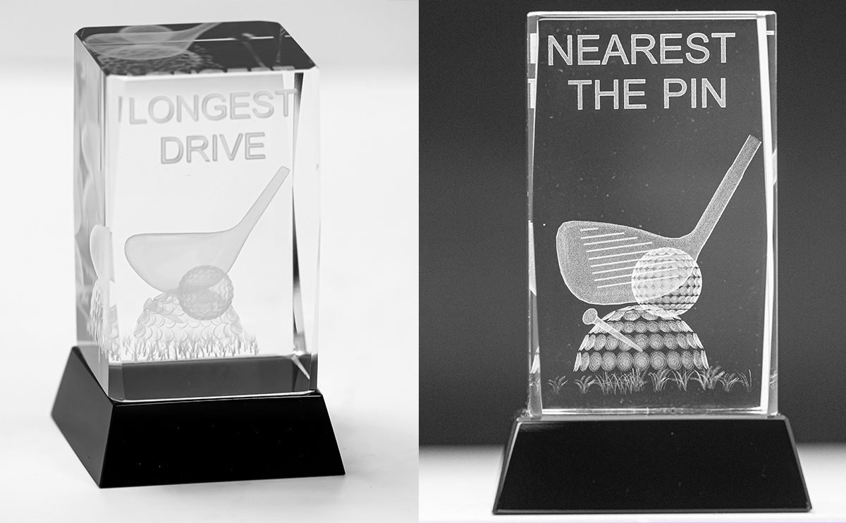 Longest Drive Crystal Golf Trophy 