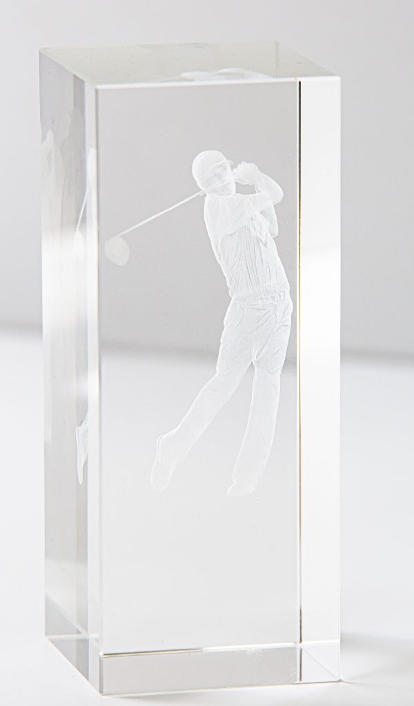 Crystal Golf Trophies Inverness 3D Golf Ball - 120mm