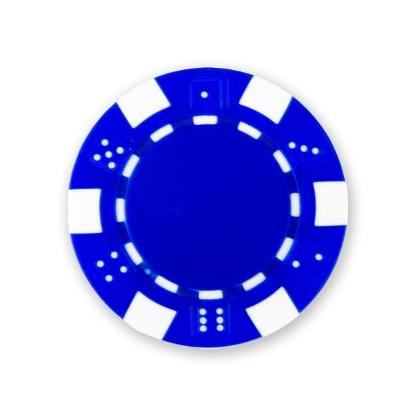 Custom Logo - Standard Poker Chip - Blue/White