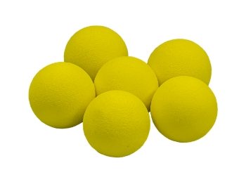 Longridge Yellow Foam Practice Balls - 6 Pack