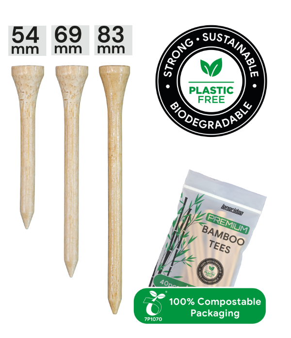 100% Biodegradable Bamboo Tees 54mm 50