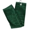 Longridge Blank Luxury 3 Fold Golf Towel Green